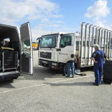 Sitzeinbau bei MAN LKW